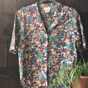 D.K. Gold Fruit Themed Button Up